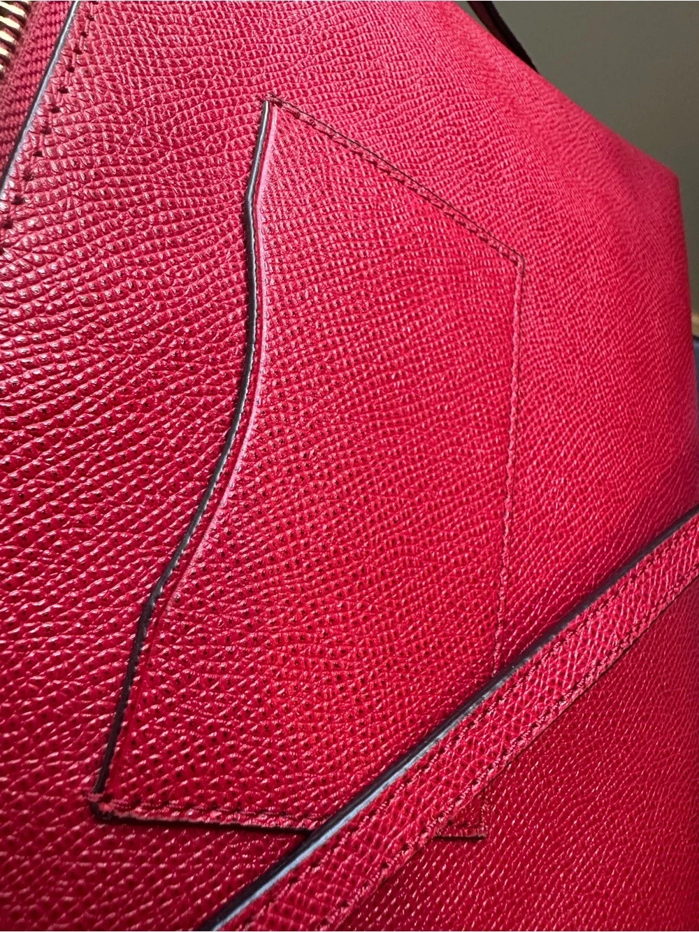 Coach Red Leather Messenger Crossbody with Gold Hardware